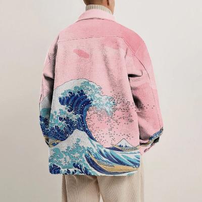 Ukiyoe Print Long Sleeve Shirt Jacket