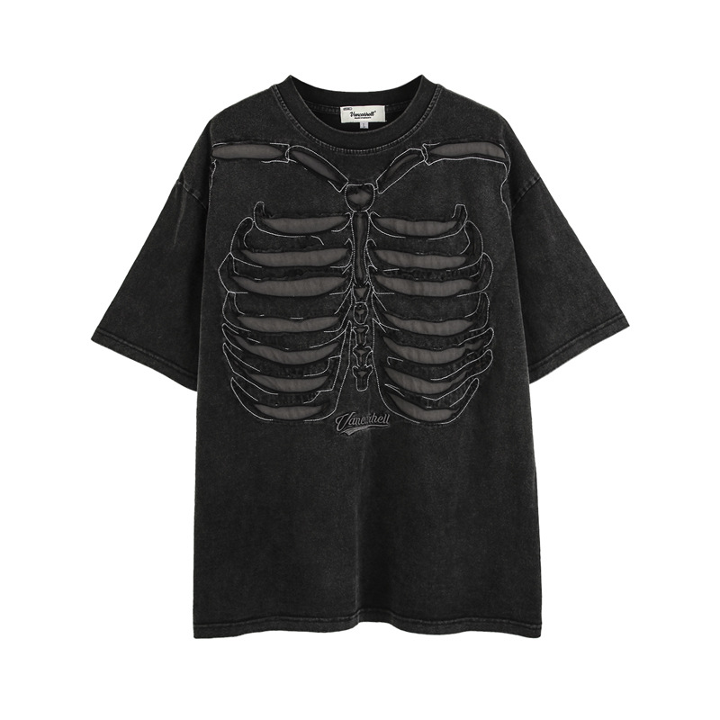 Stylish Cutout Skeleton T-Shirt