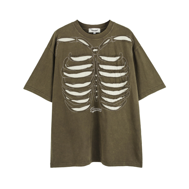 Stylish Cutout Skeleton T-Shirt