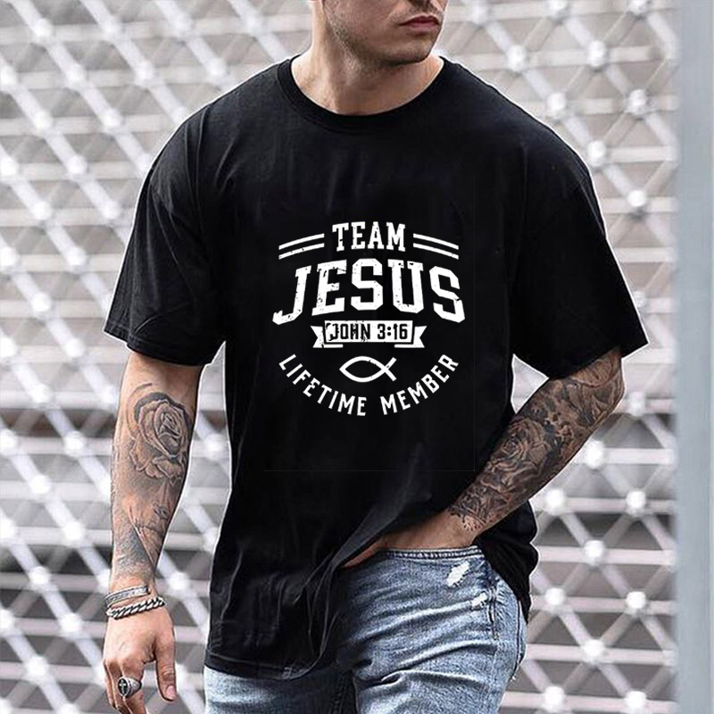 Team Jesus Print T-Shirt