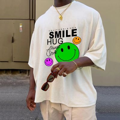 Graphic Tee With Smile Stickers