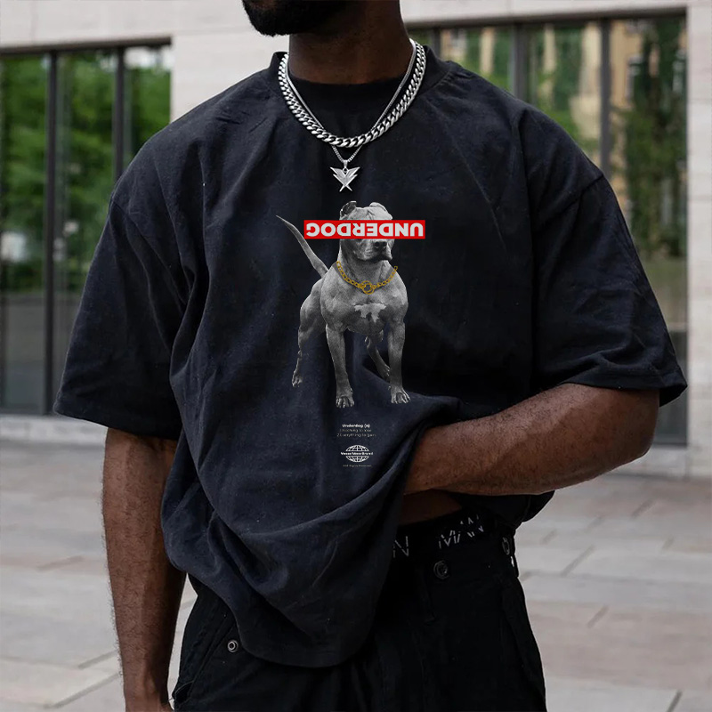 Graphic Tee With Handsome Dog