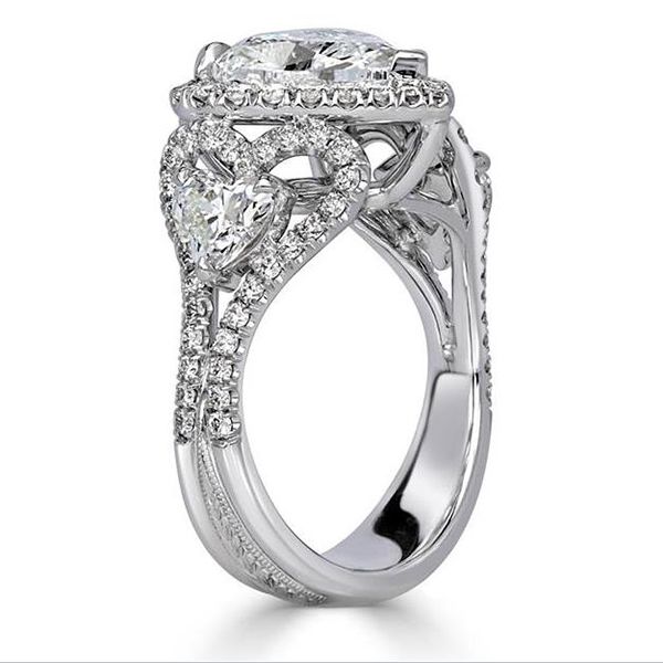  5.01 CT Heart Cut Engagement Ring