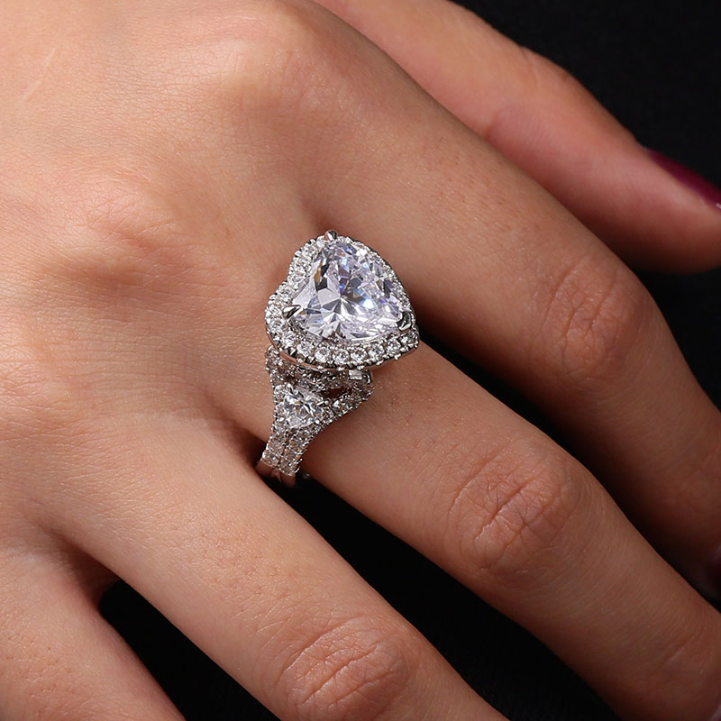  5.01 CT Heart Cut Engagement Ring