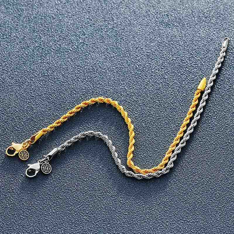 3mm Stainless Steel Rope Bracelet