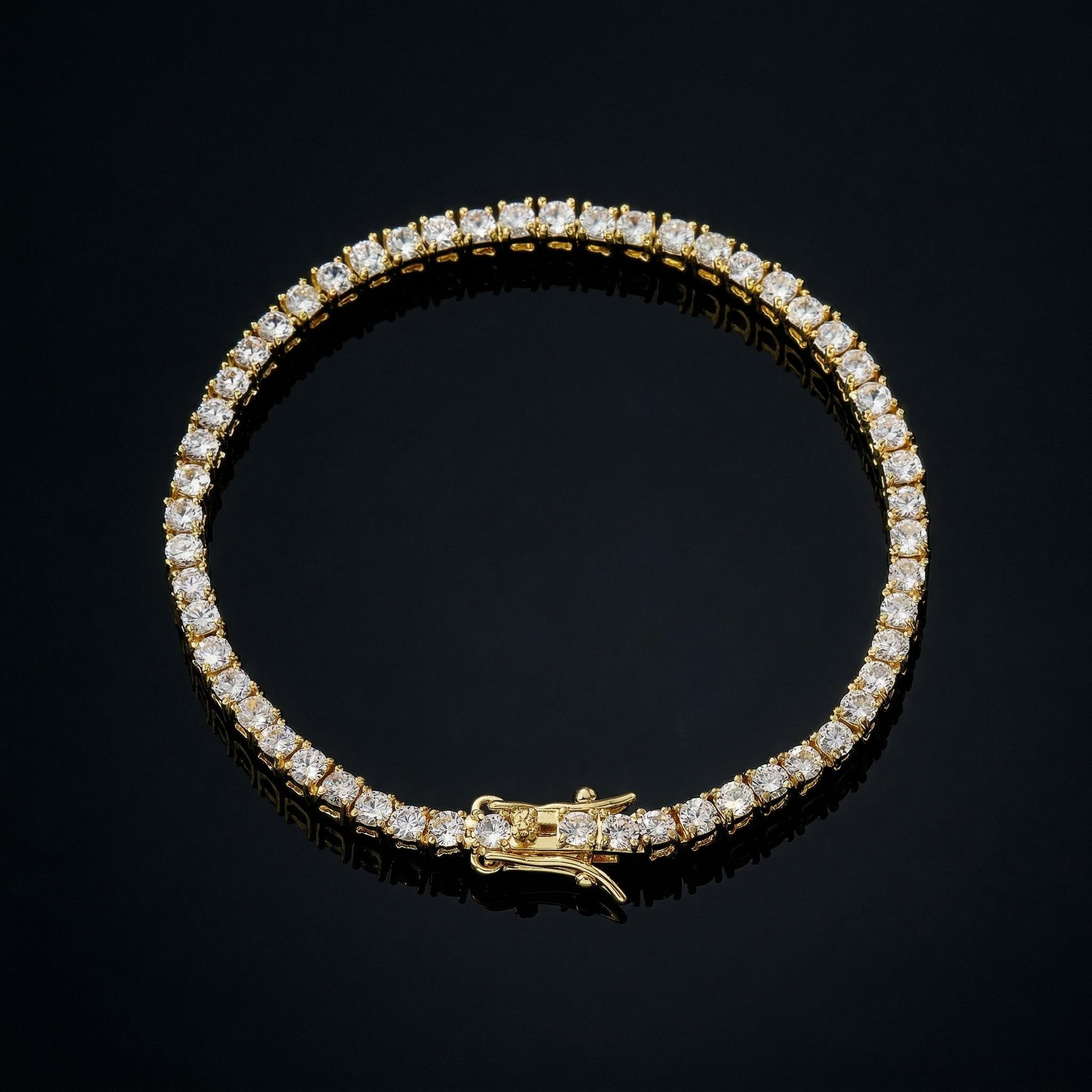 3mm Tennis Bracelet in 18K Gold 3mm Tennis Bracelet in 18K Gold