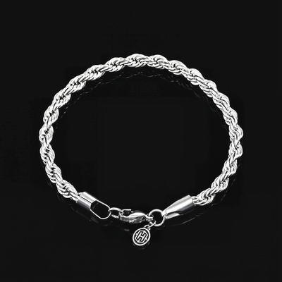 4mm Stainless Steel Rope Bracelet