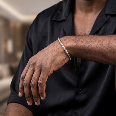 4mm Stainless Steel Rope Bracelet
