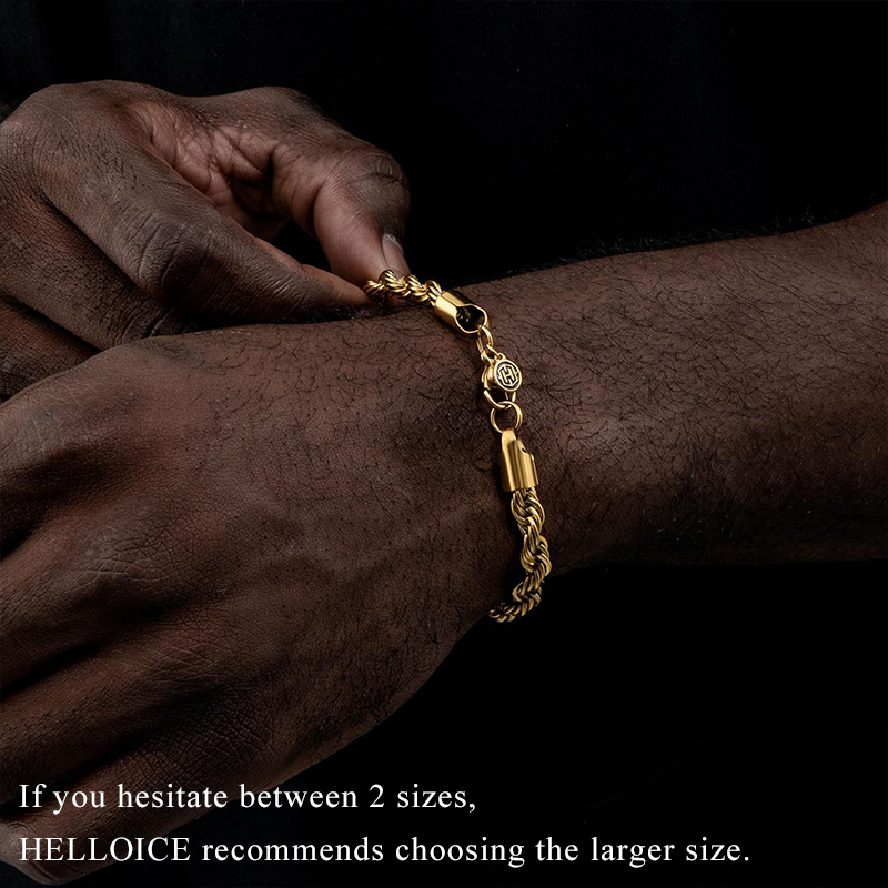 6mm Rope Bracelet in Gold 6mm Rope Bracelet in Gold