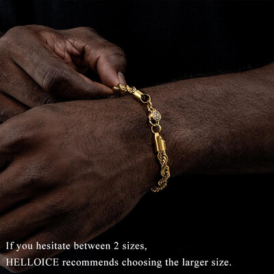 6mm Rope Bracelet in Gold
