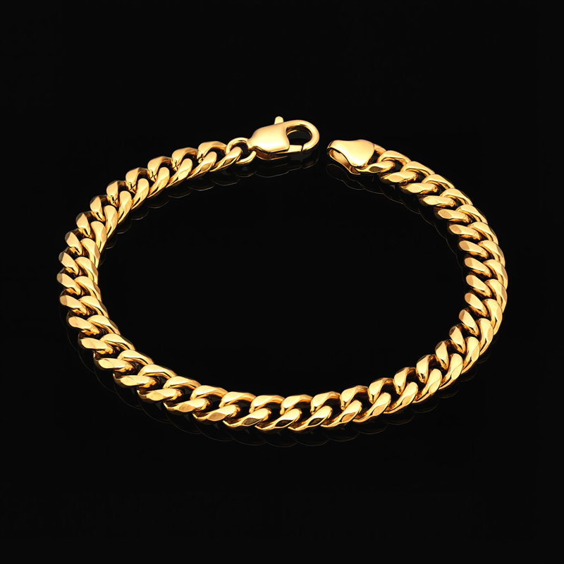 6mm Diamond-Cut Cuban Bracelet in Gold 6mm Diamond-Cut Cuban Bracelet in Gold