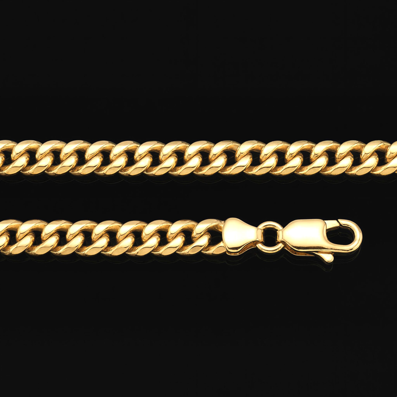 6mm Diamond-Cut Cuban Bracelet in Gold 6mm Diamond-Cut Cuban Bracelet in Gold