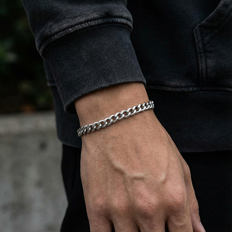 5mm Stainless Steel Cuban Bracelet