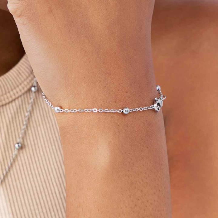 3mm Interval Beads Stainless Steel Bracelet