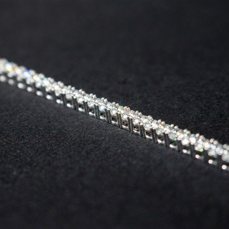 3mm Single Row Tennis Bracelet in White Gold 3mm Single Row Tennis Bracelet in White Gold