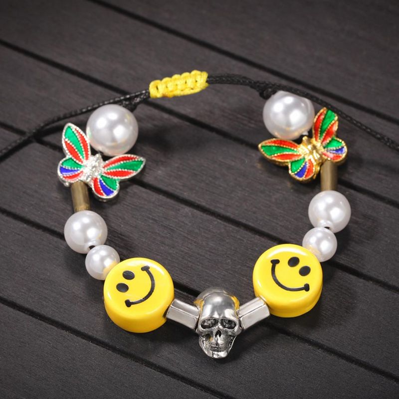 Smile Face with Pearl Bracelet