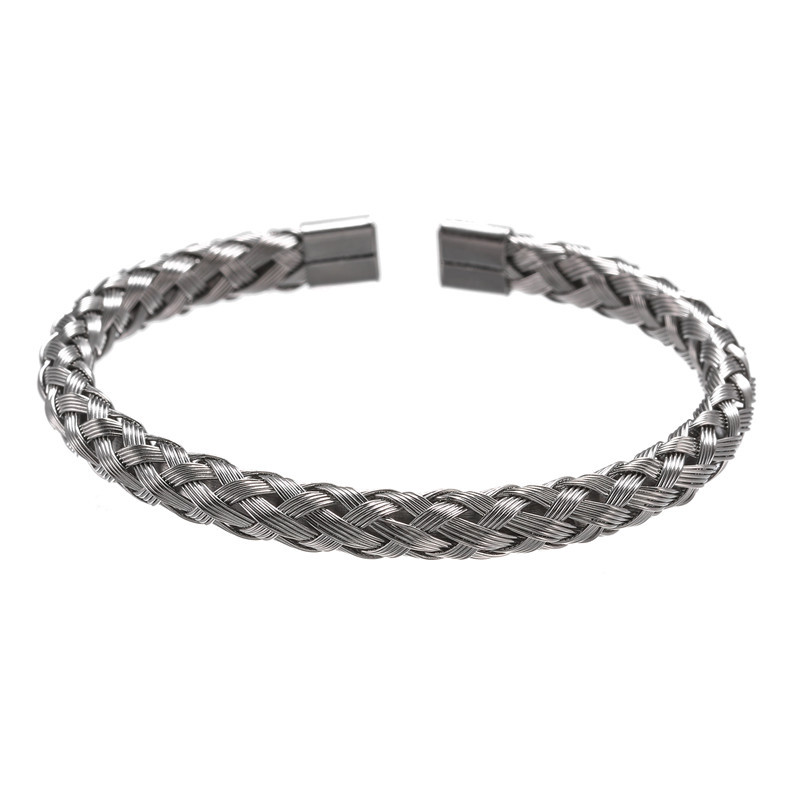 Braid Steel Wire Open Bracelet