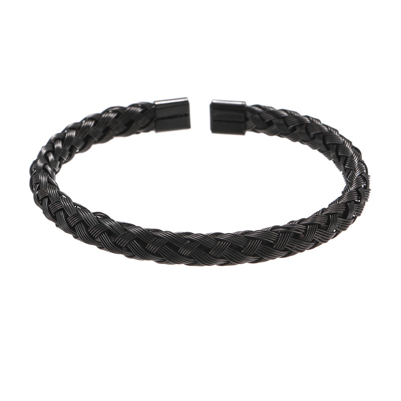 Braid Steel Wire Open Bracelet