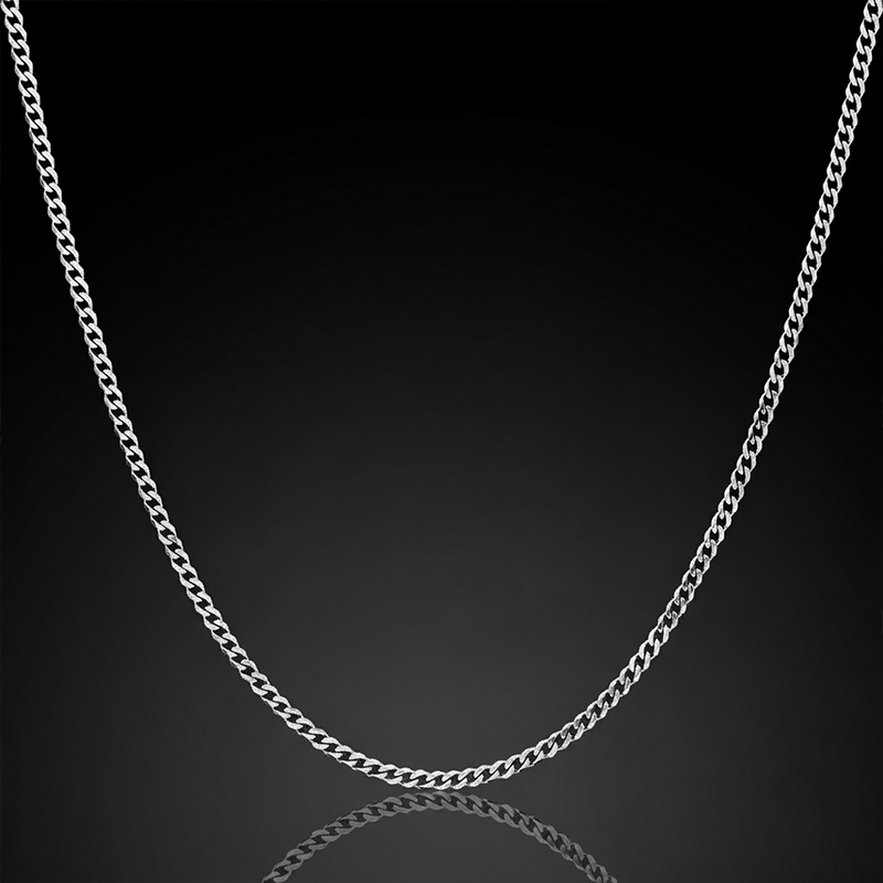 2.5mm Diamond-Cut Stainless Steel Cuban Chain