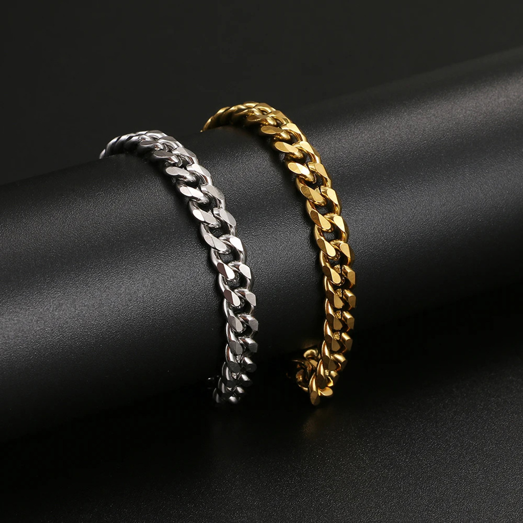 6mm Diamond-Cut Cuban Chain in Gold