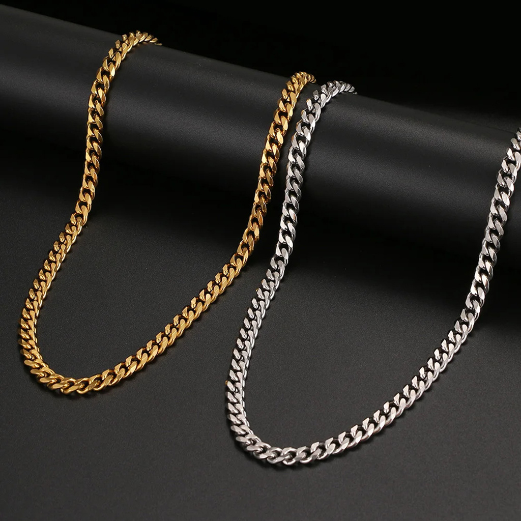 6mm Diamond-Cut Cuban Chain in Gold