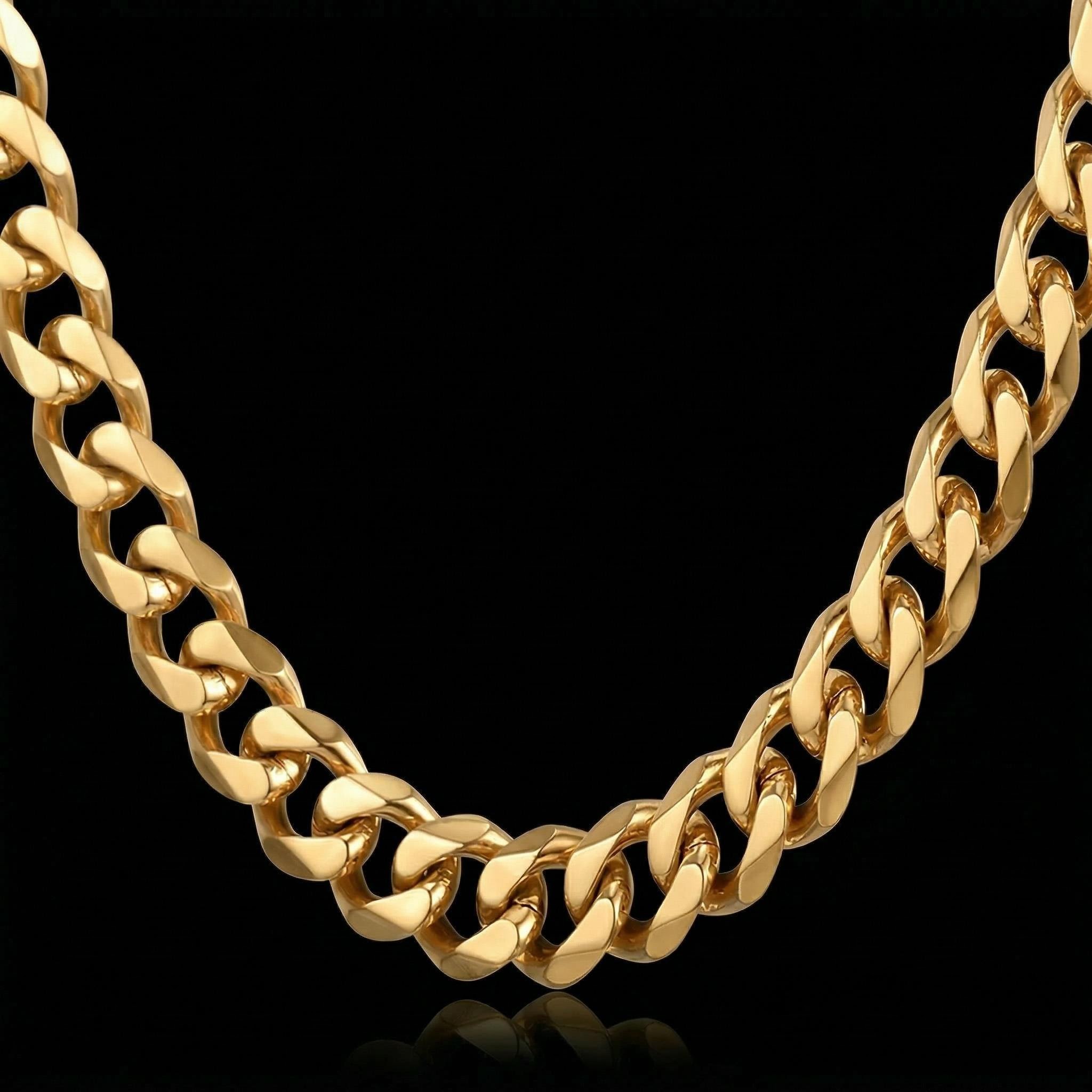 6mm Diamond-Cut Cuban Chain in Gold
