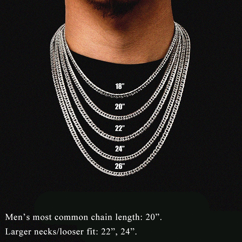6mm Diamond-Cut Stainless Steel Cuban Chain
