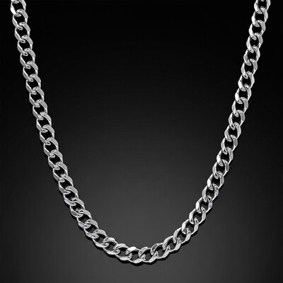 9mm Diamond-Cut Stainless Steel Cuban Chain