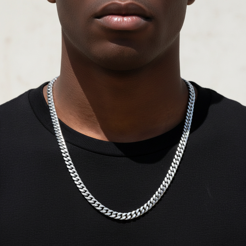 8mm 316L Stainless Steel Cuban Link Chain