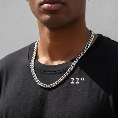 8mm 316L Stainless Steel Cuban Link Chain