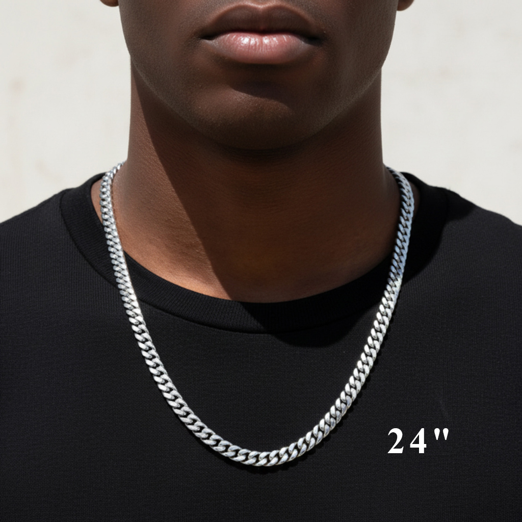 8mm 316L Stainless Steel Cuban Link Chain 8mm 316L Stainless Steel Cuban Link Chain