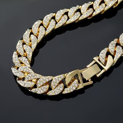 Iced 18K Gold 13mm Cuban Chain