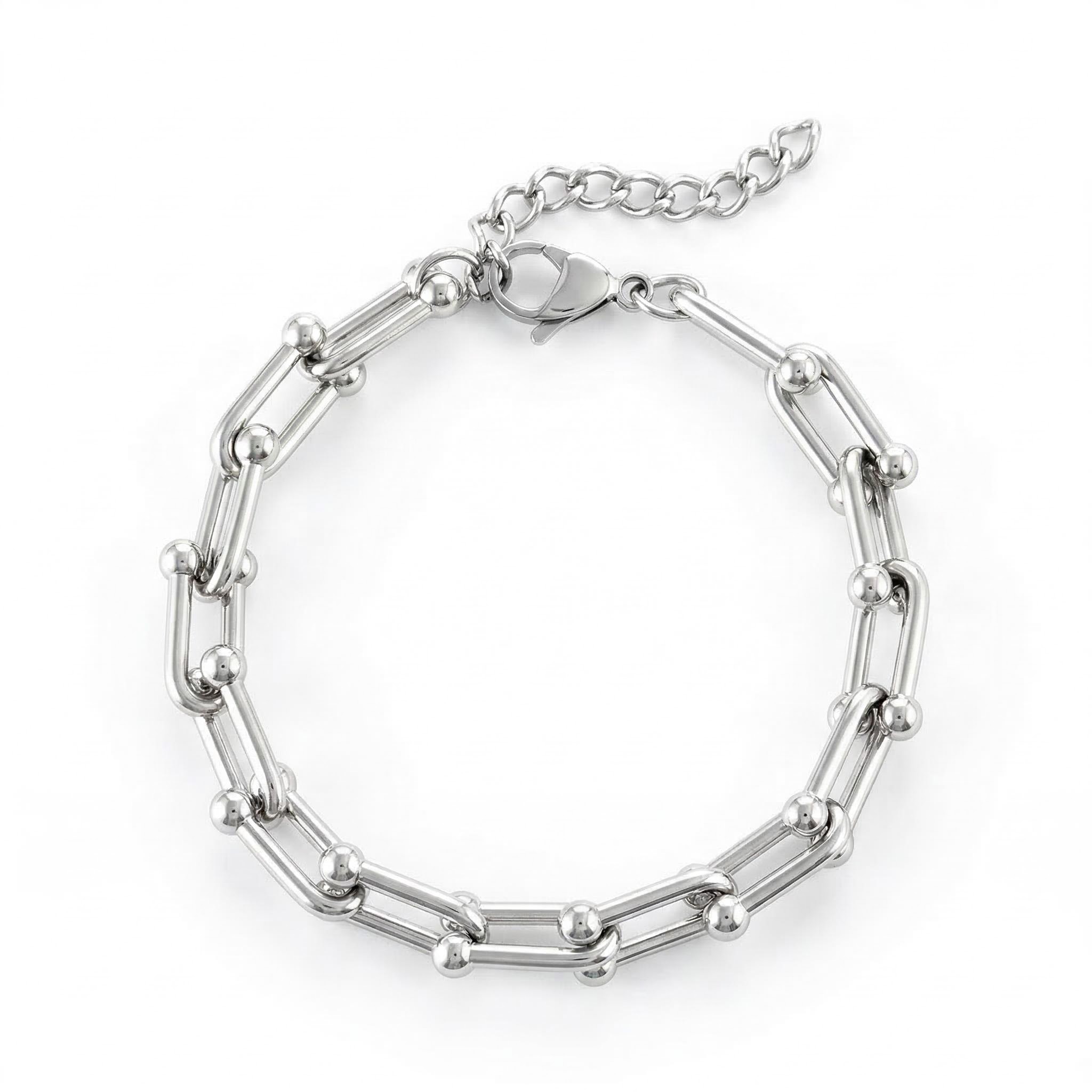 7mm Horseshoe Stainless Steel Bracelet