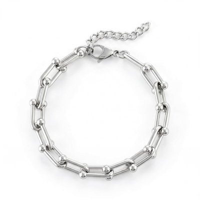 7mm Horseshoe Stainless Steel Bracelet