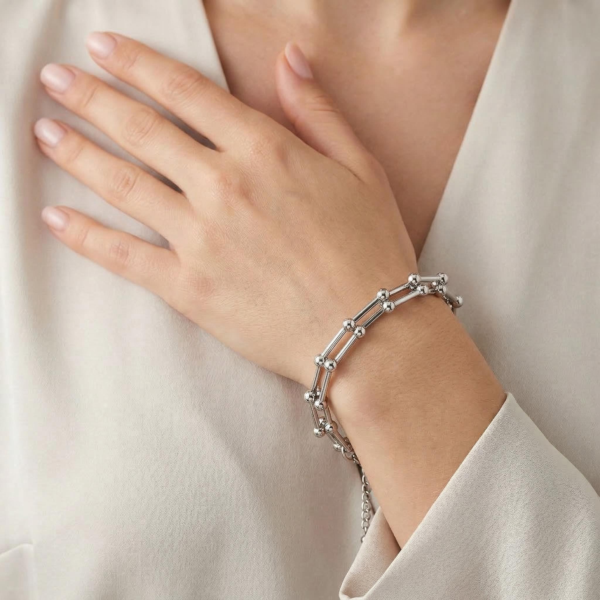 7mm Horseshoe Stainless Steel Bracelet