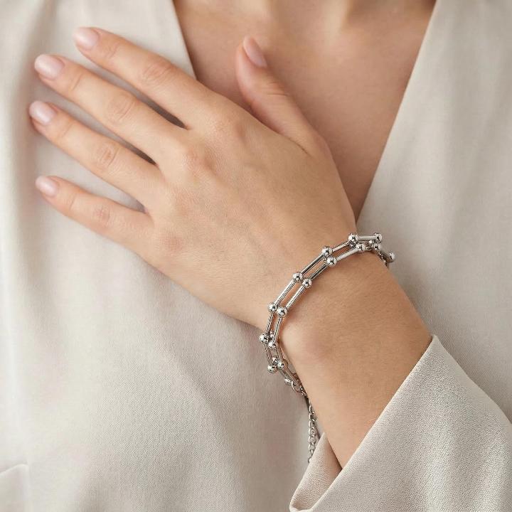 7mm Horseshoe Stainless Steel Bracelet