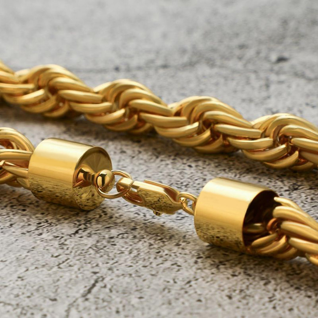 Amager, 10 mm Gold-Tone Rope Chain Necklace, In stock!