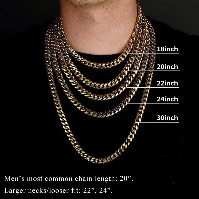 10mm 18K Gold Finish Rope Chain