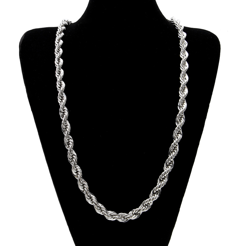 10mm Stainless Steel Rope Chain - Helloice Jewelry