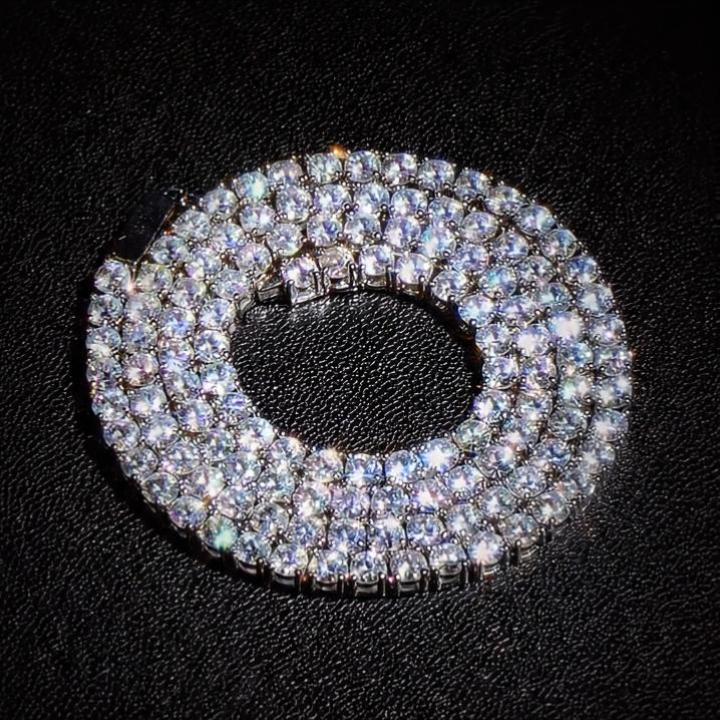4mm Tennis Chain in White Gold 4mm Tennis Chain in White Gold