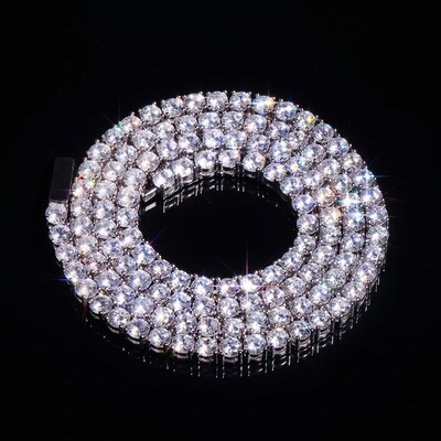 4mm Tennis Chain in White Gold