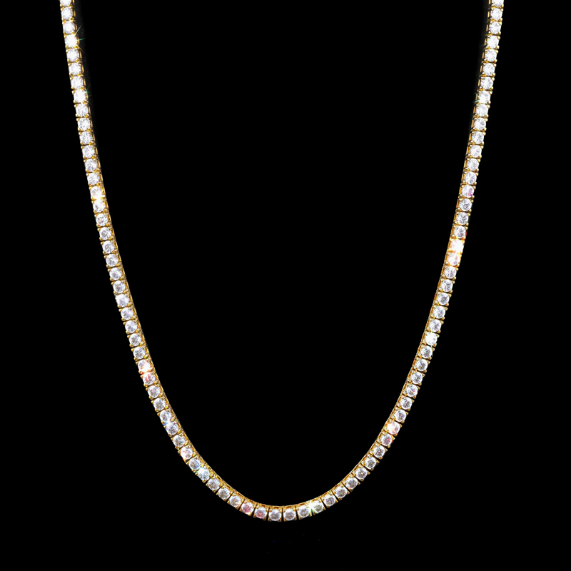 3mm Tennis 18K Gold Chain 3mm Tennis 18K Gold Chain