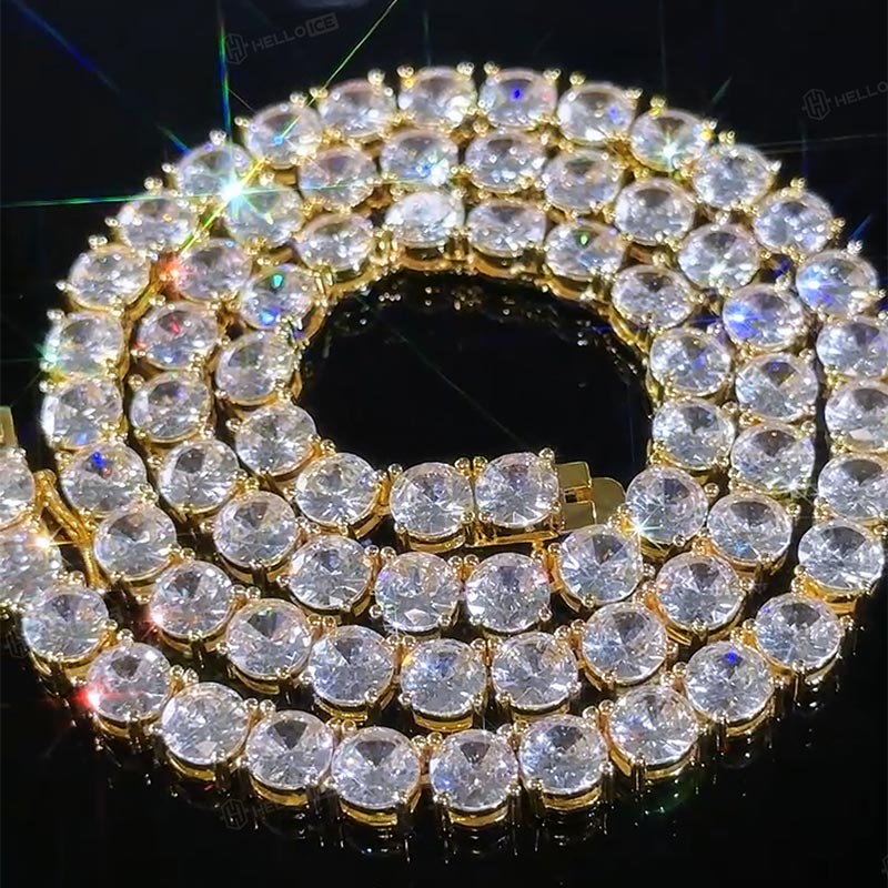 6mm Tennis Chain in Gold