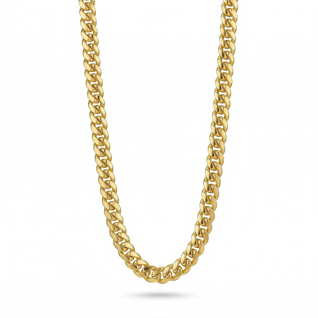6mm Miami Cuban Link Chain in 18K Gold