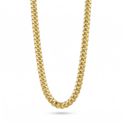 6mm Miami Cuban Link Chain in 18K Gold