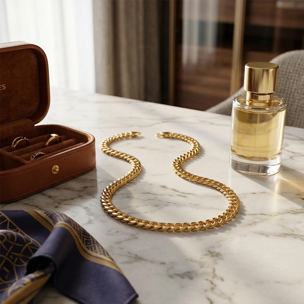 6mm Miami Cuban Link Chain in 18K Gold