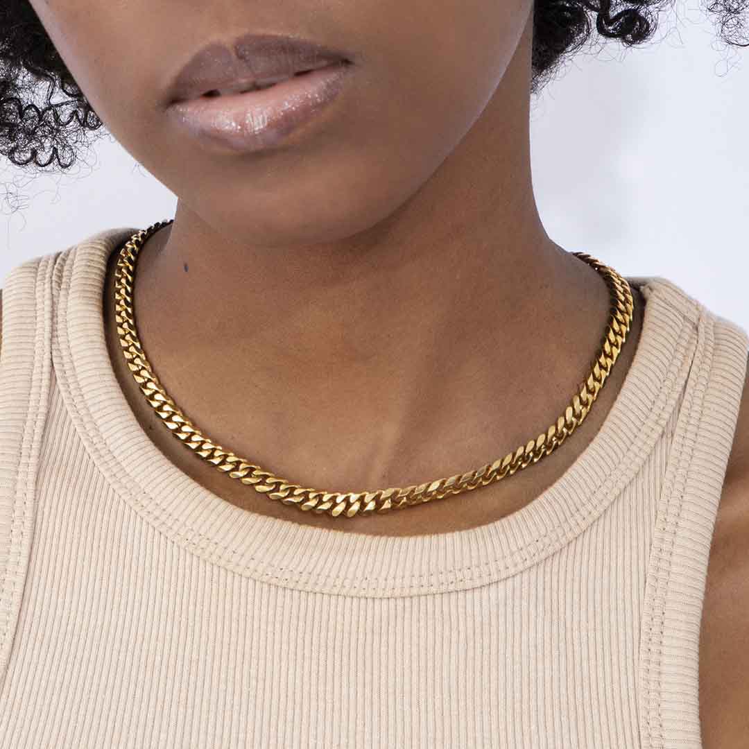 6mm Miami Cuban Link Chain in 18K Gold