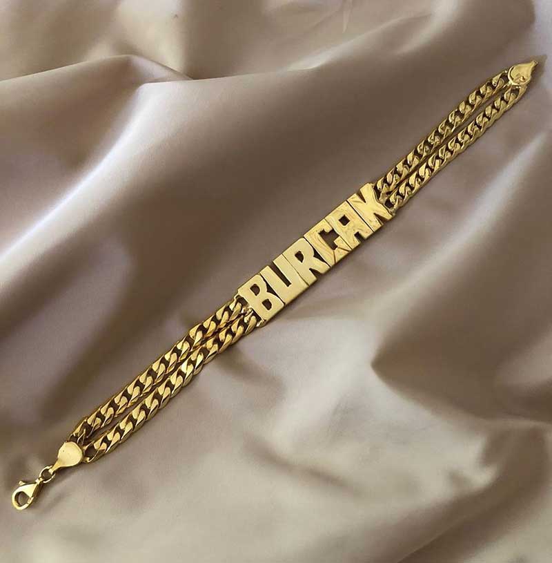 Personalized Double Chain Name Bracelet