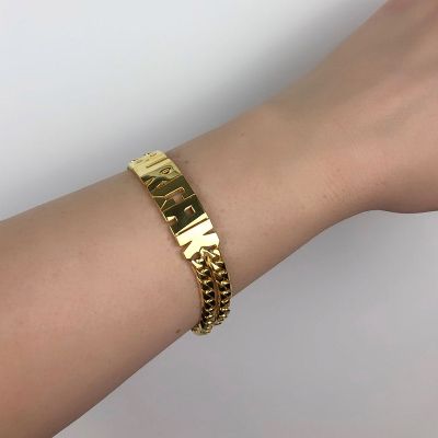 Personalized Double Chain Name Bracelet