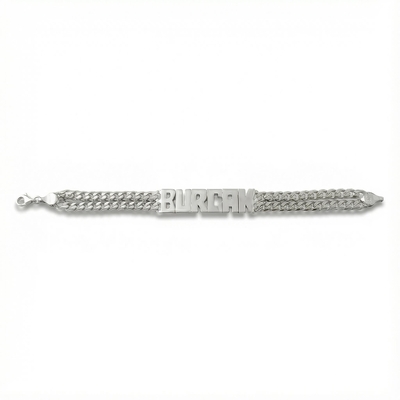 Personalized Double Chain Name Bracelet